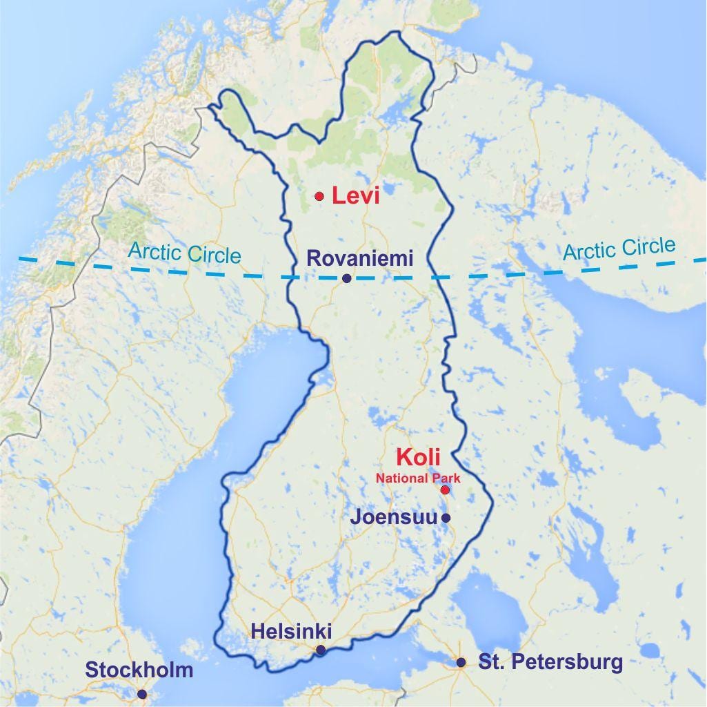 rovaniemi মানচিত্র ফিনল্যান্ড
