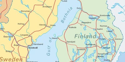 ফিনল্যান্ড ট্রেন মানচিত্র