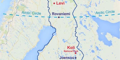 Rovaniemi মানচিত্র ফিনল্যান্ড